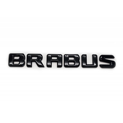 Автологотип шильдик эмблема надпись Mercedes Brabus черный глянец 205мм