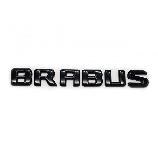 Автологотип шильдик эмблема надпись Mercedes Brabus черный глянец 205мм