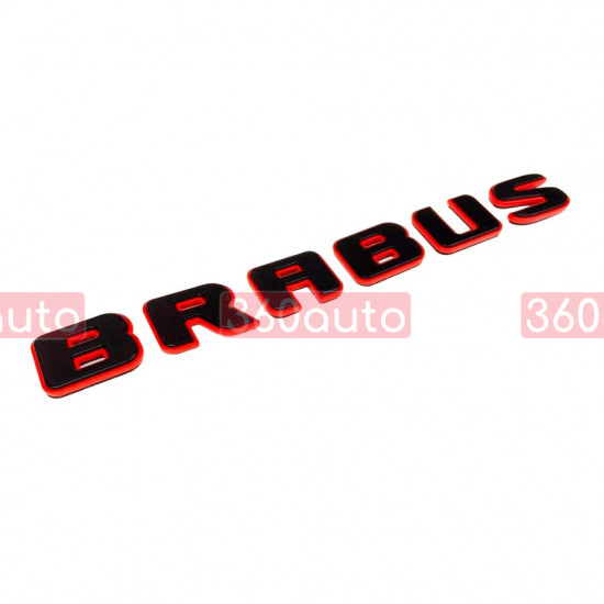 Автологотип шильдик емблема напис Mercedes Brabus Red Black 200мм
