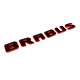 Автологотип шильдик емблема напис Mercedes Brabus Red Black 200мм