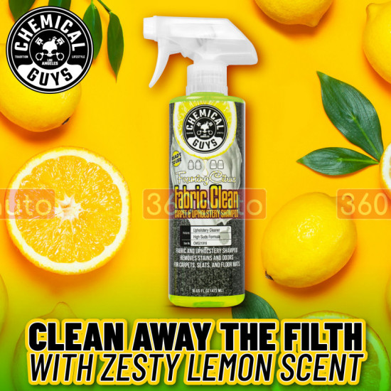 Очисник килимів і оббивки Chemical Guys Foaming Citrus Fabric Clean аромат цитрусових спрей 473мл