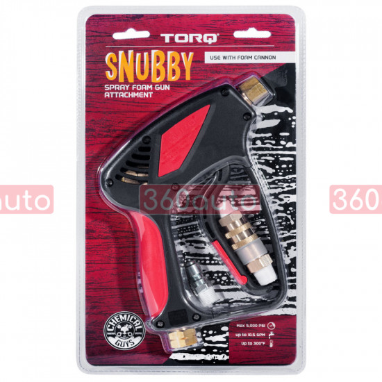 Пистолет для мойки высокого давления TORQ Snubby Pressure Washer Gun, Foam Cannon Attachment