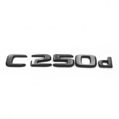 Автологотип шильдик эмблема надпись Mercedes C250d gloss black