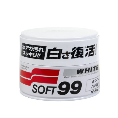 Очищающий воск Soft99 White Super Wax 350 г для белых авто
