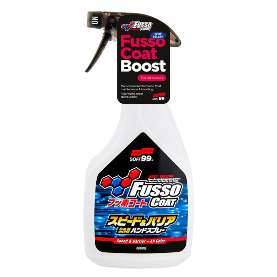 Защитный агент Soft99 Fusso Coat Speed & Barrier Hand Spray 500 мл для восстановления блеска и гидрофобных свойств