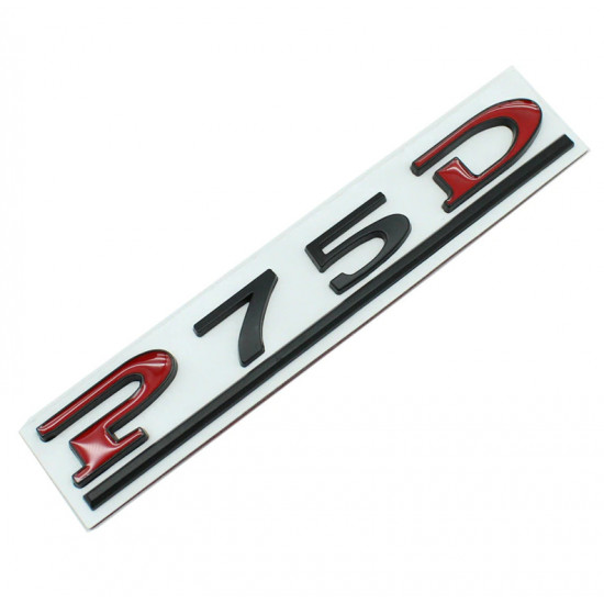 Автологотип шильдик эмблема Tesla P75D Red Black
