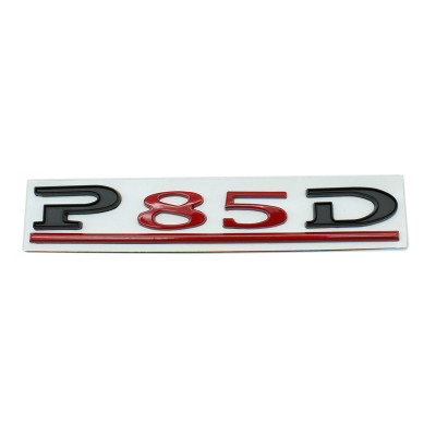 Автологотип шильдик емблема Tesla P85D Black Red