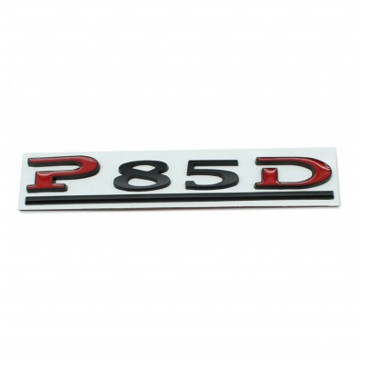 Автологотип шильдик емблема Tesla P85D Red Black