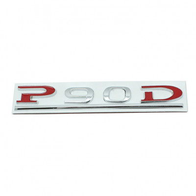 Автологотип шильдик емблема Tesla P90D Silver Red
