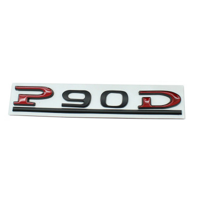 Автологотип шильдик емблема Tesla P90D Red Black