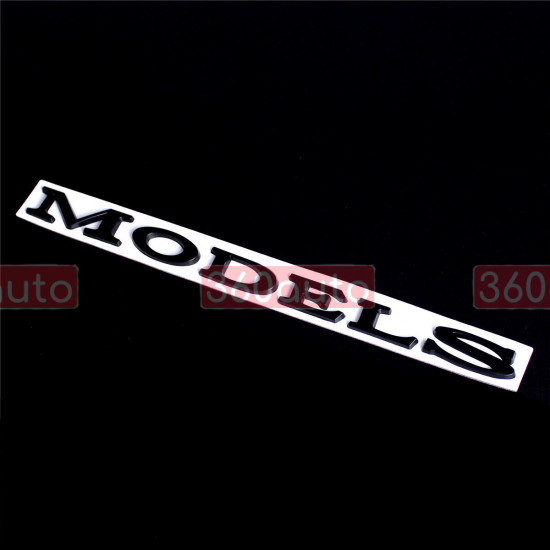 Автологотип емблема напис Tesla Model S Performance Black Matt
