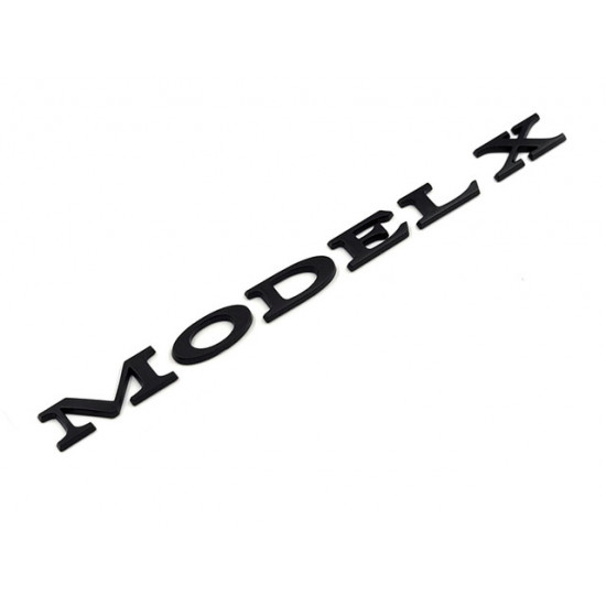 Автологотип емблема напис Tesla Model X Performance Black Matt
