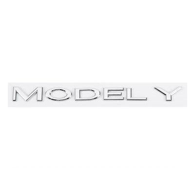 Автологотип надпись Tesla Model Y Chrome