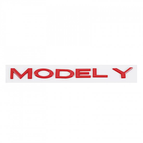Автологотип напис Tesla Model Y Red