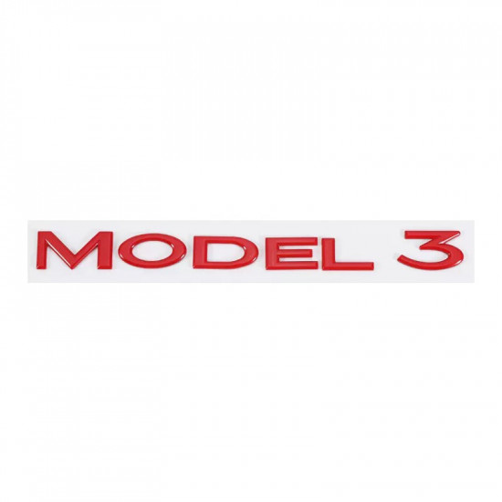 Автологотип напис Tesla Model 3 Red