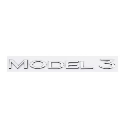 Автологотип емблема напис Tesla Model 3 Chrome