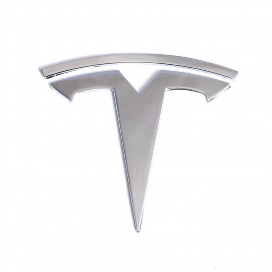 Автологотип шильдик емблема Tesla Model Y, Model 3 Chrome на капот
