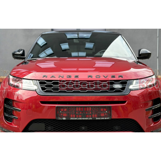 Автологотип шильдик логотип надпись Range Rover Evoque L551 2018- на капот черный глянец