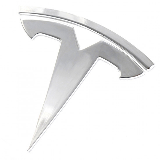 Автологотип шильдик емблема Tesla Model Y, Model 3 Chrome на кришку багажника