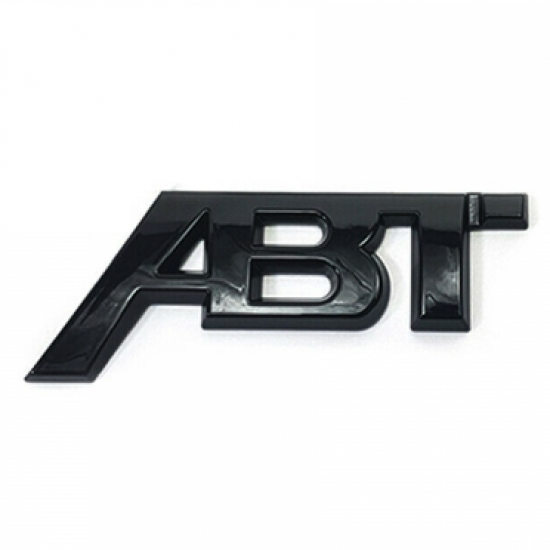 Автологотип шильдик эмблема надпись Audi ABT black глянец малая