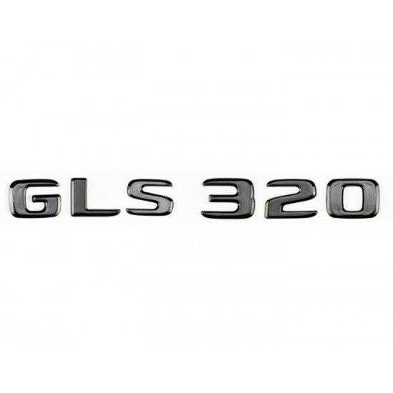 Автологотип шильдик эмблема надпись Mercedes GLS320 Black черный глянец