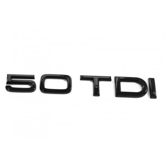 Автологотип шильдик емблема напис Audi 50TDI Black Еdition на кришку багажника