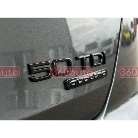 Автологотип шильдик емблема напис Audi 50TDI Black Еdition на кришку багажника