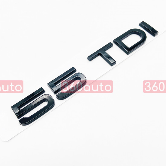 Автологотип шильдик емблема напис Audi 55TDI Black Еdition на кришку багажника
