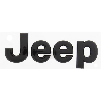 Автологотип емблема напис Jeep Grand Cherokee 68317239AA на капот чорний глянець