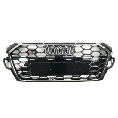 Решетка радиатора на Audi A5 B9 2021-2023 года ( стиль S5 Chrome black gloss )
