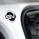 Автологотип шильдик эмблема надпись Land Range Rover SV silver black на арку двери