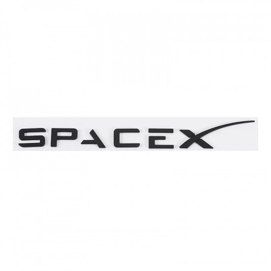 Автологотип емблема напис Tesla SpaceX Performance Black Matt