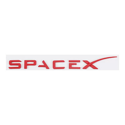 Автологотип емблема напис Tesla SpaceX Red