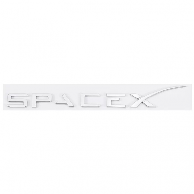 Автологотип емблема напис Tesla SpaceX Chrome