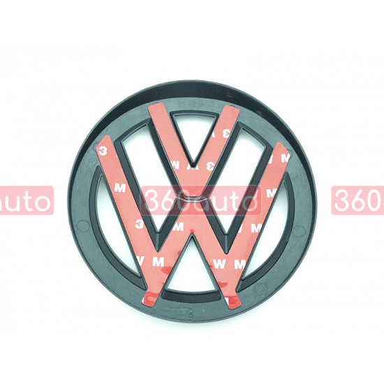 Автологотип эмблема Volkswagen Touareg 2014-2018 черный глянец в решетку радиатора