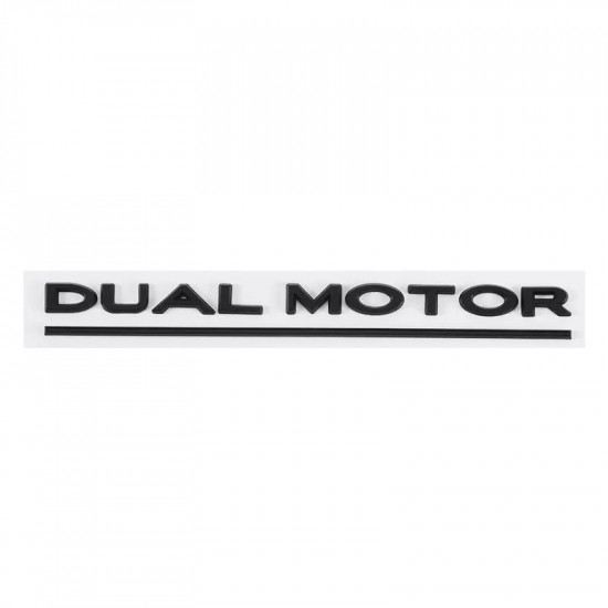Автологотип емблема напис Tesla Dual Motor Matt Black