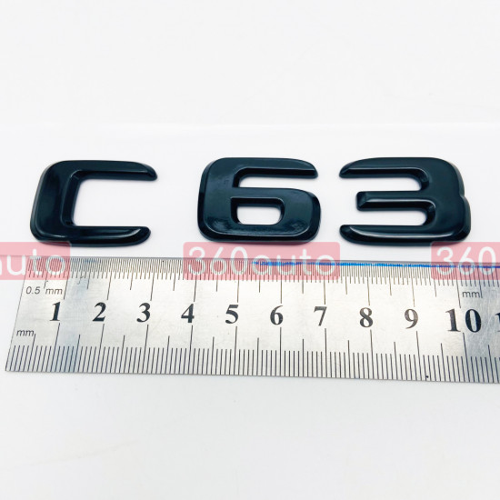 Автологотип шильдик емблема напис Mercedes C63 gloss black