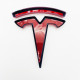 Накладки на емблеми Tesla Model S 2016-2020 перед і зад Червоний