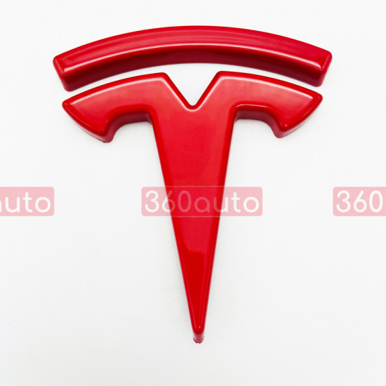 Накладки на емблеми Tesla Model S 2016-2020 перед і зад Червоний