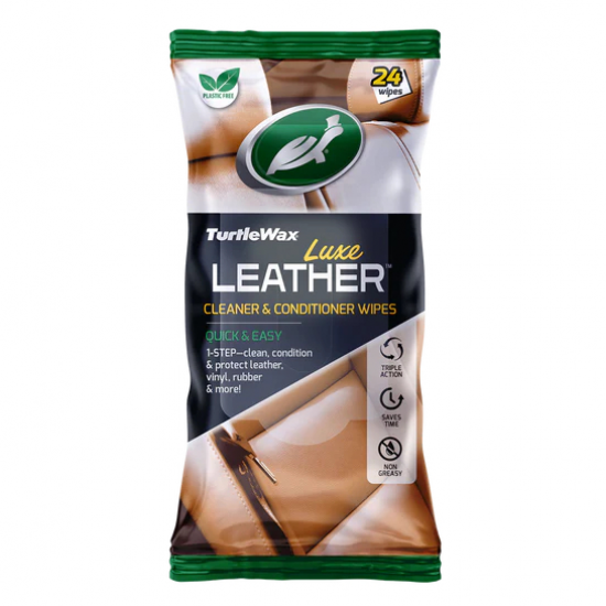 Салфетки для очистки и кондиционирования кожи Turtle Wax Luxe Leather Cleaner & Conditioner Wipes 24 шт