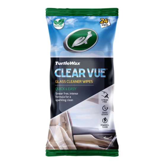 Салфетки для очистки стекла Turtle Wax Clear Vue Glass Cleaner Wipes 24 шт