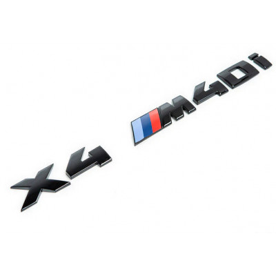 Автологотип шильдик эмблема надпись BMW X4M40i black глянец на крышку багажника