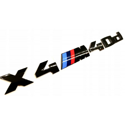 Автологотип шильдик эмблема надпись BMW X4M40d black глянец на крышку багажника