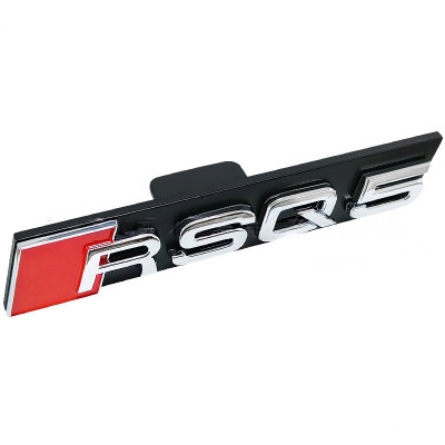 Автологотип шильдик емблема напис Audi RSQ5 в решітку радіатора хром на платформі