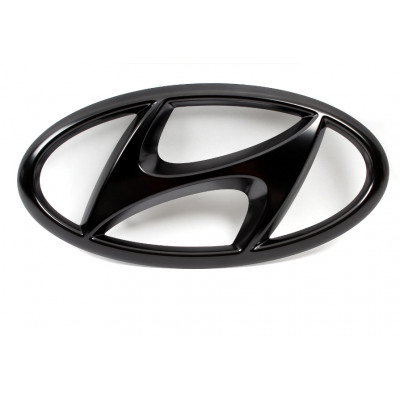 Автологотип шильдик емблема Hyundai Black Edition м145мм