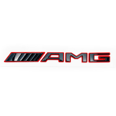 Автологотип шильдик емблема напис Mercedes AMG Black Red