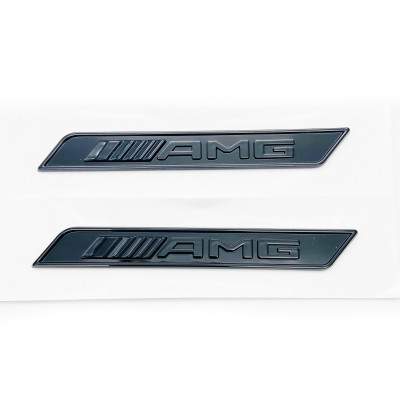 Емблеми на крила Mercedes AMG чорний глянець 2шт