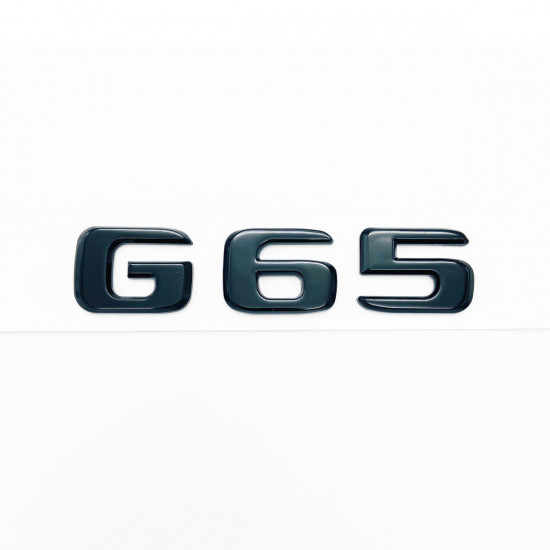 Автологотип шильдик емблема напис Mercedes G65 чорний глянець