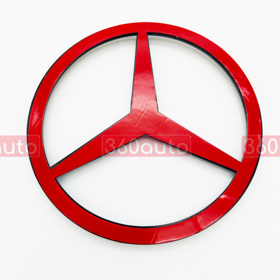 Задняя эмблема для Mercedes 105мм черный глянец