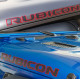 Наклейка на капот Rubicon для Jeep Wrangler Red Black (72x6 см)